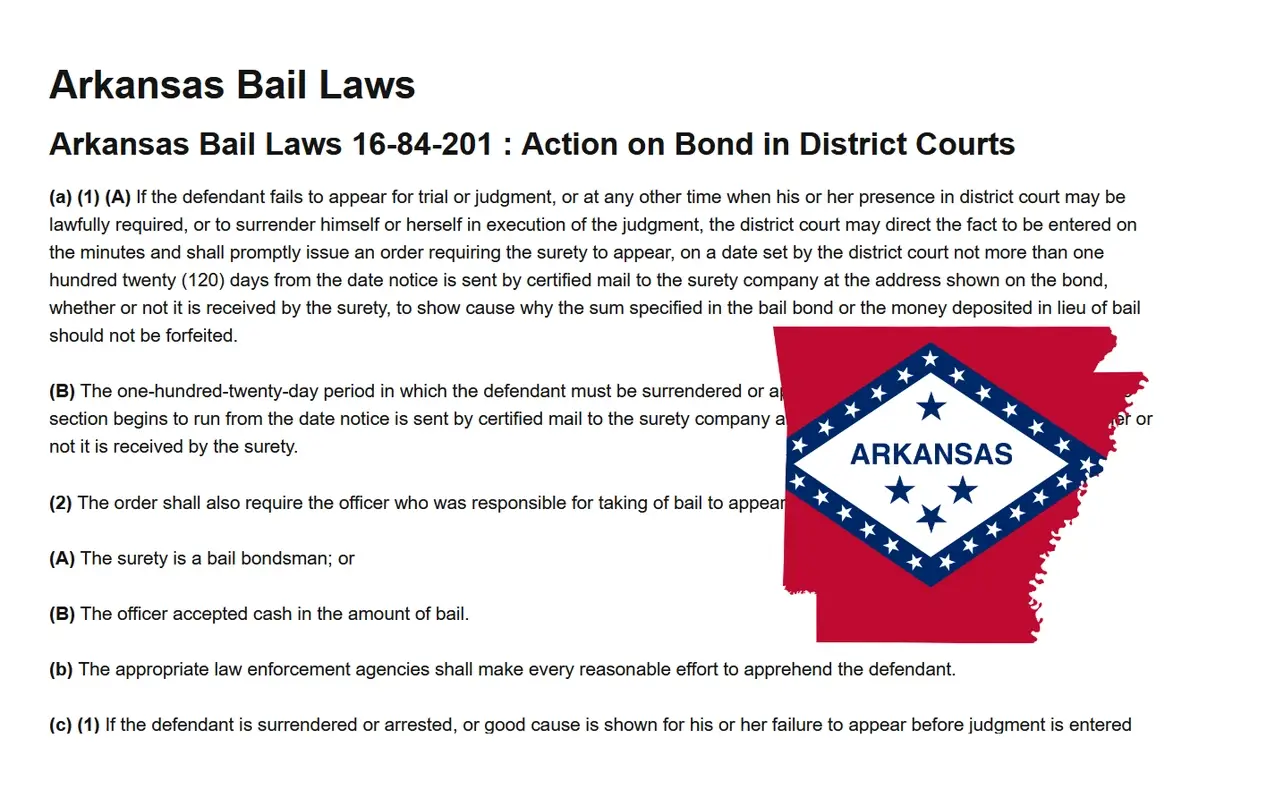 Arkansas Bail Bond Laws What to Know About Arkansas Bail